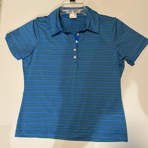 Nike golf striped collared polo style shirt